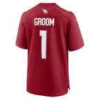 A.Cardinals Number #1 Groom Fedasgoge Cardinal Game Jersey