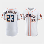 Houston Astros #23 Michael Brantley White Fedasgoge 60th Anniversary Flex Base Stitched Jersey