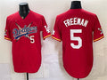 Los Angeles Dodgers x One Piece #5 Freddie Freeman Red Fedasgoge Vapor Premier Limited Stitched Jersey