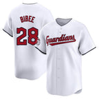 Cleveland Guardians #28 Tanner Bibee Player White Fedasgoge Limited Home Stitched Jerseys