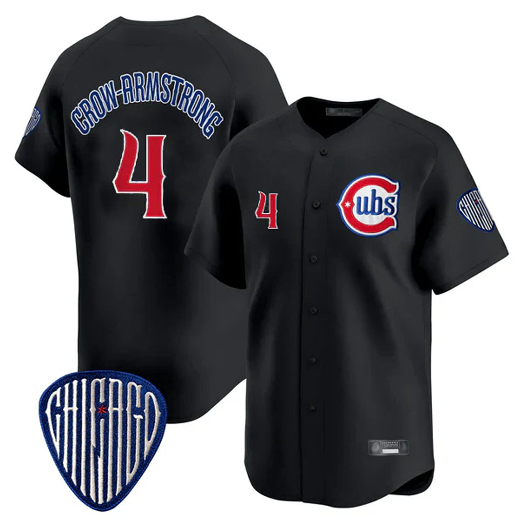 Chicago Cubs #4 Pete Crow-Armstrong Player Black Fedasgoge Vapor Premier Limited Home Stitched Jerseys
