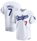 Los Angeles Dodgers #7 Blake Snell White Fedasgoge 2024 Home Limited Stitched Jersey