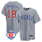 Chicago Cubs #18 Shota Imanaga Player Gray Fedasgoge 150th Anniversary Home Game Stitched Jerseys