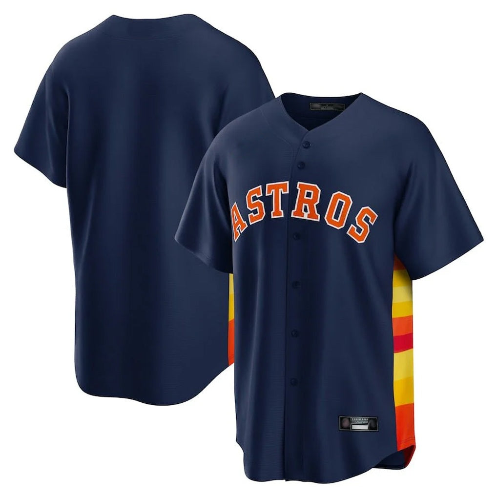 Houston Astros Blank Player Navy Fedasgoge Home Game Stitched Jerseys