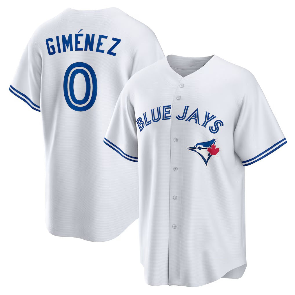 Toronto Blue Jays #0 Andres Gimenez White Fedasgoge Home Replica Jersey