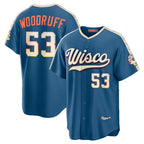 Milwaukee Brewers #53 Brandon Woodruff Mineral Blue Fedasgoge 2026 City Connect Stadium Jersey
