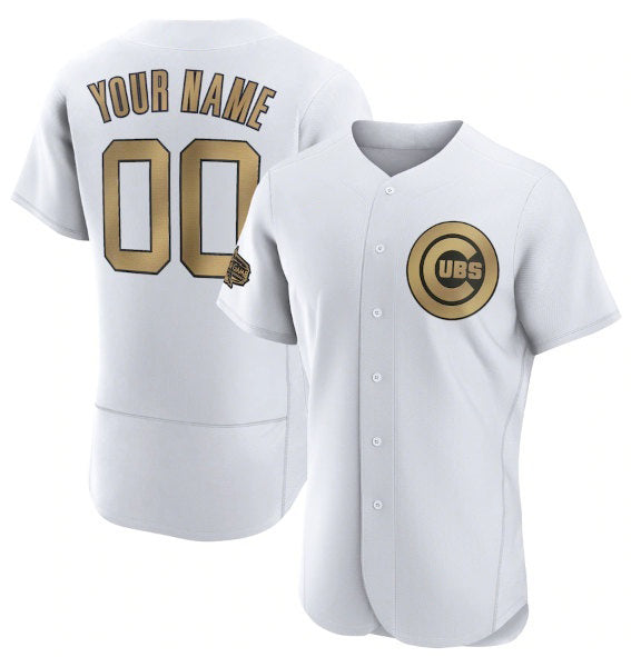 Custom Chicago Cubs Active Player White Fedasgoge 2022 All-Star Flex Base Stitched Jersey