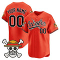 Custom Baltimore Orioles x One Piece Orange Fedasgoge Vapor Premier Limited Jersey - Stitched