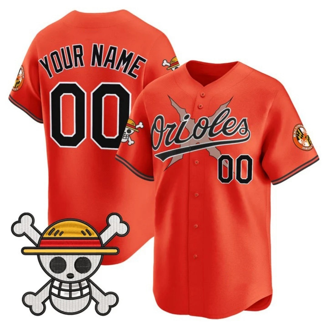 Custom Baltimore Orioles x One Piece Orange Fedasgoge Vapor Premier Limited Jersey - Stitched