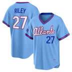 Atlanta Braves #27 Austin Riley Powder Blue FOULKSSHOP 2026 City Connect Stadium Jersey