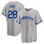 Kansas City Royals #28 Kyle Isbel Player Gray Fedasgoge Game Home Stitched Jerseys