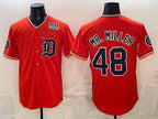 Detroit Tigers #48 Mr. Miller Orange Fedasgoge 2026 Alternate USA 250' Patch Vapor Premier Limited Stitched Jersey