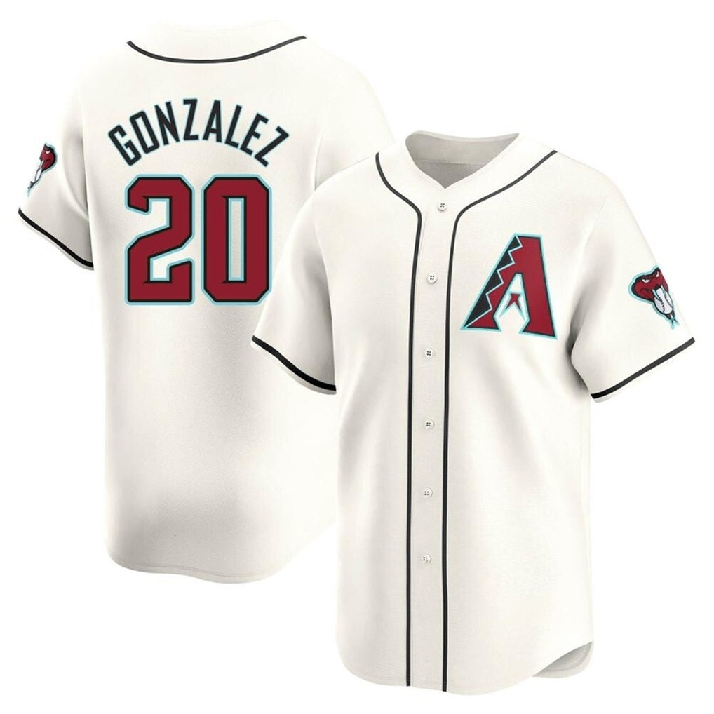 Arizona Diamondbacks #20 Luis Gonzalez Player Cream Fedasgoge Limited Home Game Stitched Jerseys