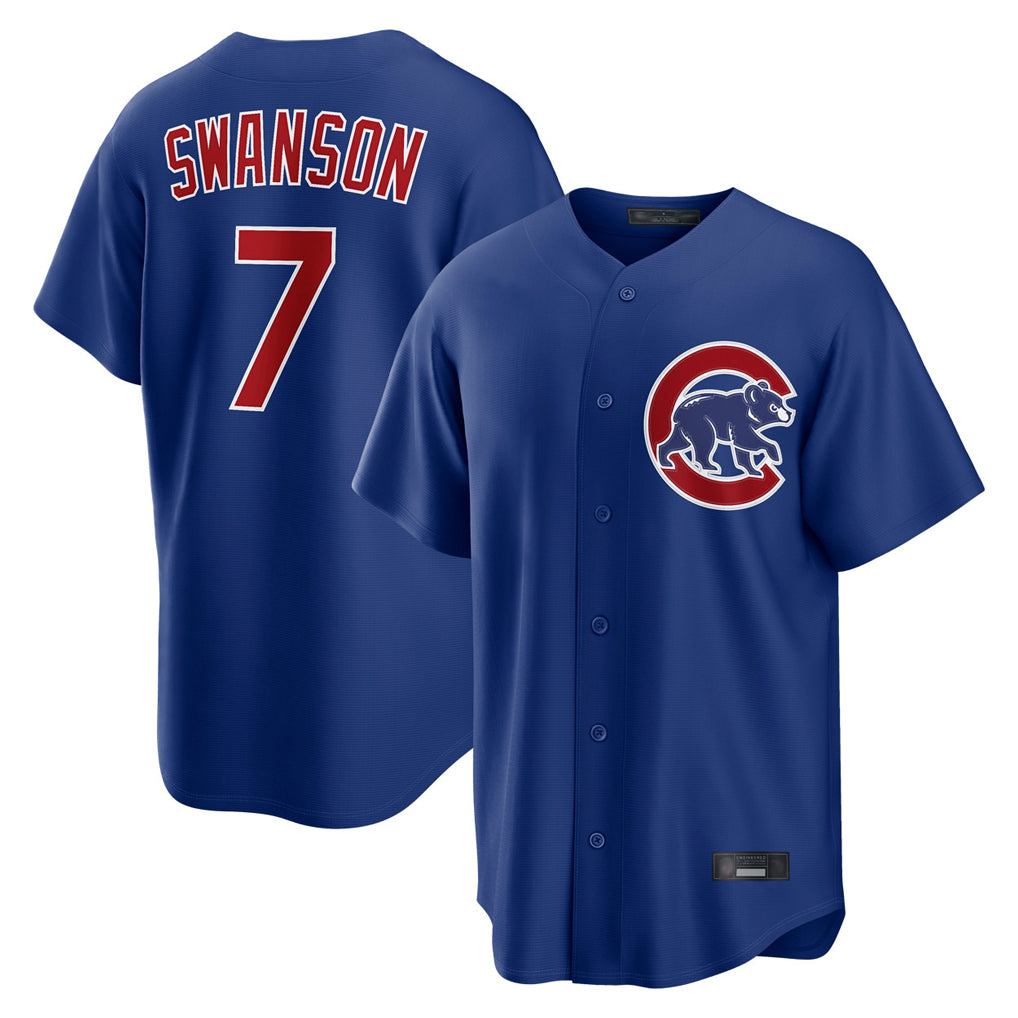 Chicago Cubs #7 Dansby Swanson Player Royal Fedasgoge Home Game Stitched Jerseys