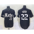 New York Mets #22 Juan Soto Black Fedasgoge 'Gotham Gothic Edition' Vapor Premier Limited Stitched Jersey
