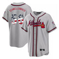 Atlanta Braves #56 Spencer Schwellenbach Player Gray Fedasgoge USA 250 Fourth Of July Limited Home Game Stitched Jerseys