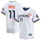 Houston Astros #11 Cam Smith Player White Fedasgoge City Connect Limited Home Stitched Jerseys