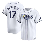 Tampa Bay Rays #17 Isaac Paredes White Fedasgoge Home Limited Stitched Jersey