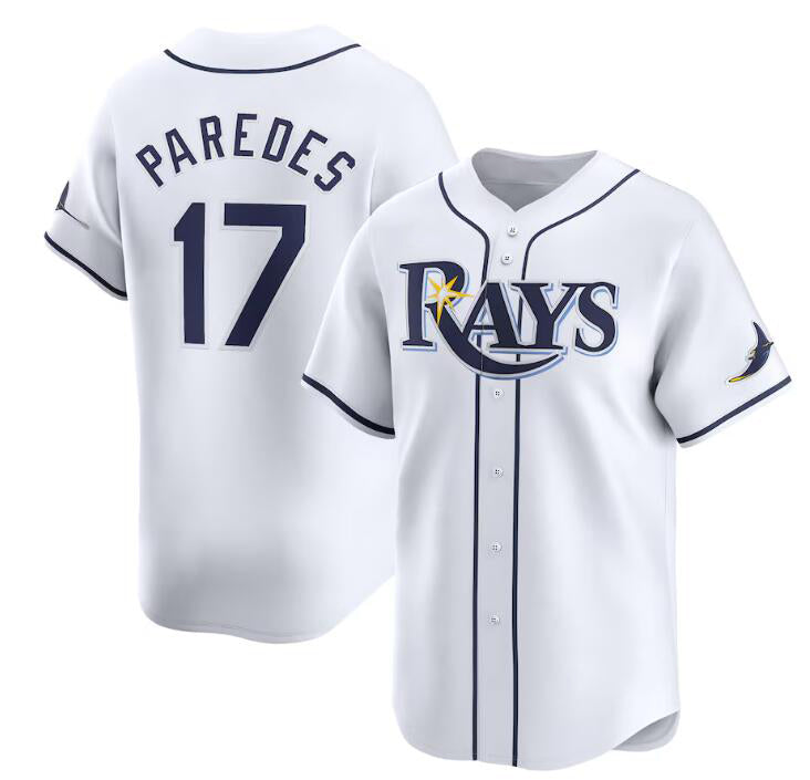 Tampa Bay Rays #17 Isaac Paredes White Fedasgoge Home Limited Stitched Jersey