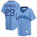 Chicago Cubs #23 Ryne Sandberg Player Blue Fedasgoge T-shirt Cooperstown Collection Limited Stitched Jerseys