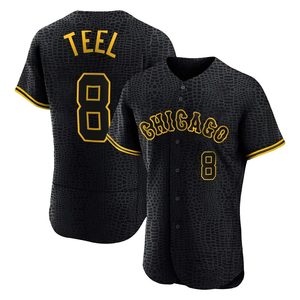 Chicago White Sox #8 Kyle Teel Player Black Fedasgoge Snake Skin City Limited Elite Home Stitched Jerseys