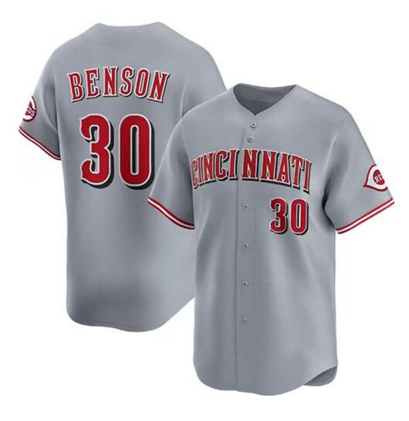 Cincinnati Reds #30 Will Benson Gray Fedasgoge Road Limited Stitched Jersey
