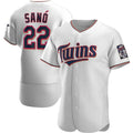 Minnesota Twins #22 Miguel Sano White Fedasgoge Home Authentic Player Jersey