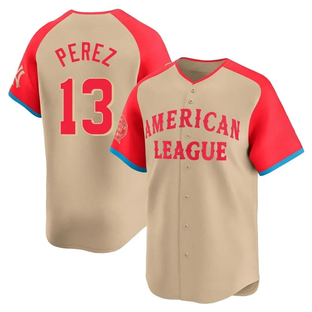 Kansas City Royals #13 Salvador Perez Player Cream Fedasgoge American League All-Star Game Limited Home Stitched Jerseys