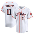 Houston Astros #11 Cam Smith White Fedasgoge Home Limited Player Jersey