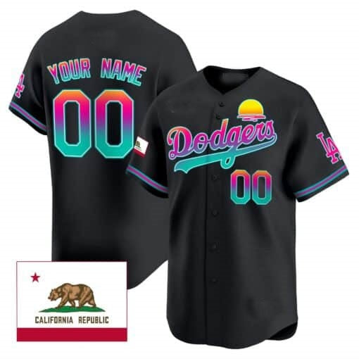 Custom Los Angeles Dodgers 2024 Los Angeles City Style Vapor Premier Limited Jersey ¨C Black Fedasgoge