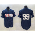 New York Yankees #99 Aaron Judge Navy Fedasgoge Bronx Graffiti Vapor Limited Stitched Jersey