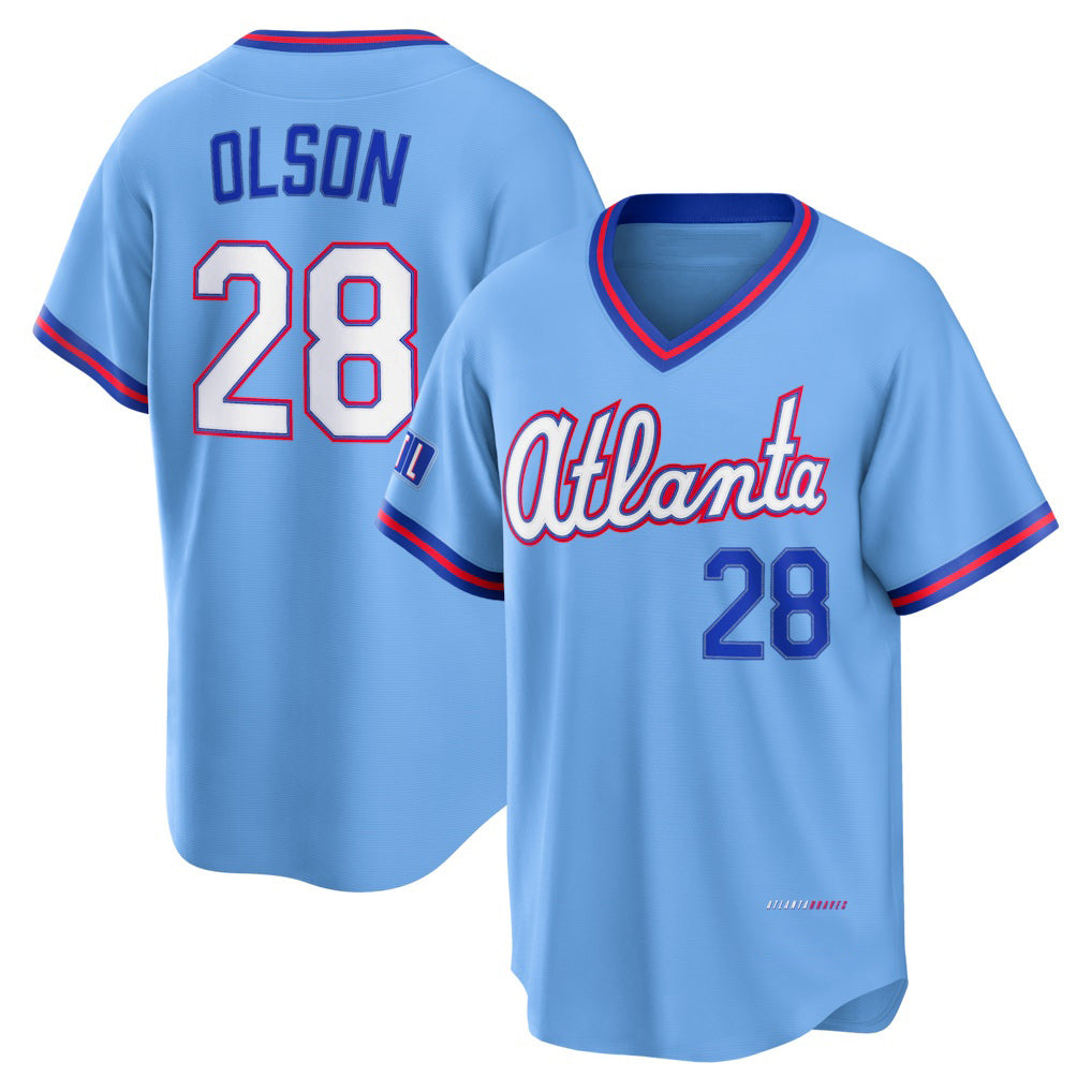 Atlanta Braves #28 Matt Olson Powder Blue FOULKSSHOP 2026 City Connect Stadium Jersey