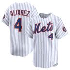 New York Mets #4 Francisco Alvarez White Fedasgoge Home Limited Player Jersey