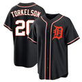 Detroit Tigers #20 Spencer Torkelson Player Black Fedasgoge Fashion Out Home Game Stitched Jerseys