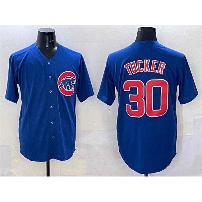 Chicago Cubs #30 Kyle Tucker Royal Fedasgoge Cool Base Stitched Jersey