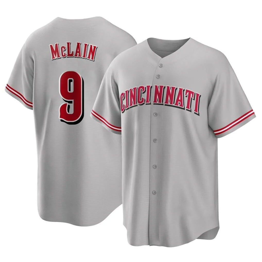Cincinnati Reds #9 Matt McLain Player Gray Fedasgoge Home Game Stitched Jerseys