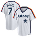 Houston Astros #7 Craig Biggio White Fedasgoge Home Cooperstown Collection Logo Player Jersey