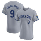 Kansas City Royals #9 Vinnie Pasquantino Player Gray Fedasgoge Limited Elite Home Stitched Jerseys