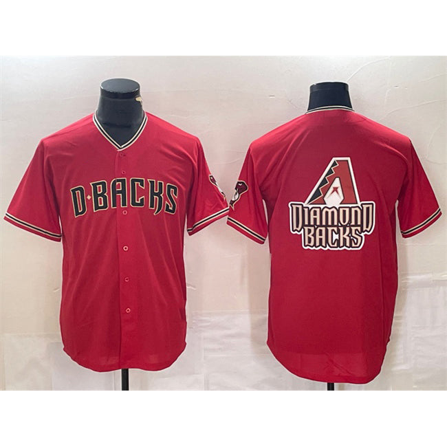 Arizona Diamondbacks Red Fedasgoge Team Big Logo Cool Base Stitched Jerseys