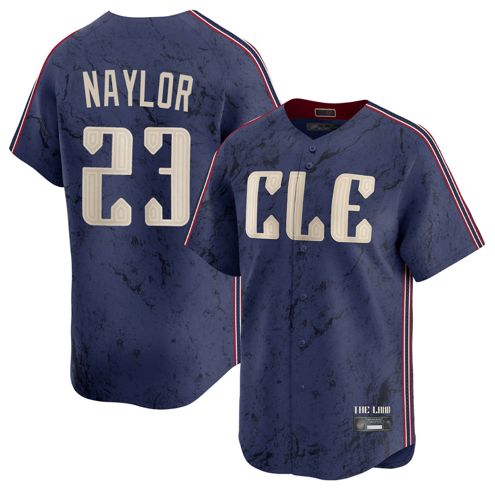 Cleveland Guardians #23 Bo Naylor Player Navy Fedasgoge City Connect Limited Home Stitched Jerseys