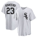 Chicago White Sox #23 Andrew Benintendi White-Black Fedasgoge Home Official Player Jersey