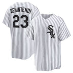 Chicago White Sox #23 Andrew Benintendi White-Black Fedasgoge Home Official Player Jersey