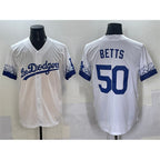 Los Angeles Dodgers #50 Mookie Betts White Fedasgoge City Connect Cool Base Stitched Jersey