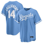 Kansas City Royals #14 Jac Caglianone Player Light Blue Fedasgoge Home Game Stitched Jerseys