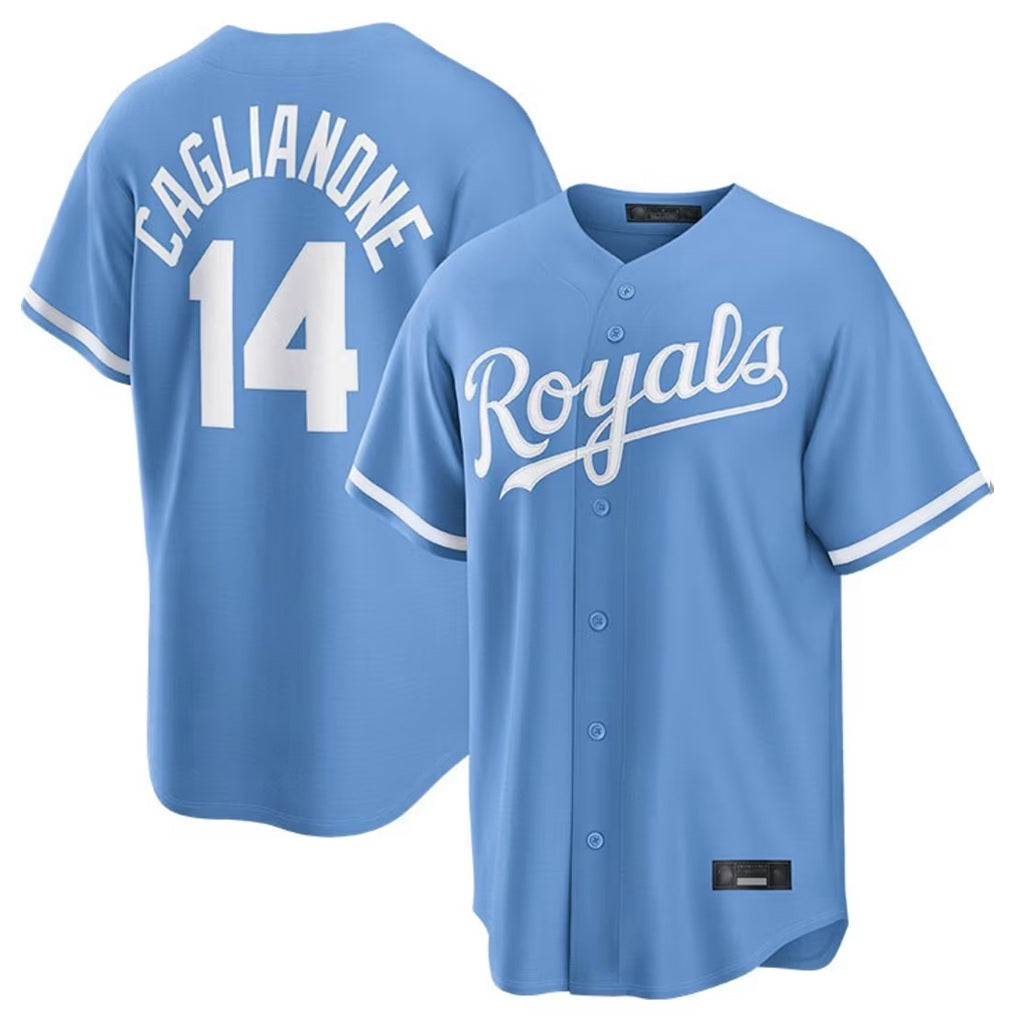 Kansas City Royals #14 Jac Caglianone Player Light Blue Fedasgoge Home Game Stitched Jerseys