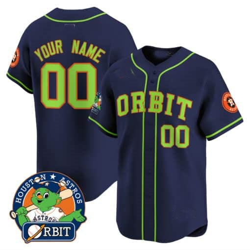 Custom Houston Astros Orbit Patch Vapor Premier Limited Jersey ¨CNavy 2 Fedasgoge