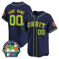 Custom Houston Astros Orbit Patch Vapor Premier Limited Jersey ¨CNavy 2 Fedasgoge
