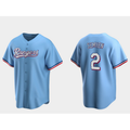 Texas Rangers #2 Marcus Semien Light Blue Fedasgoge Cool Base Stitched Jersey