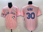 Toronto Blue Jays #30 Alejandro Kirk Pink Fedasgoge 50 Seasons Patch Stitched Jersey
