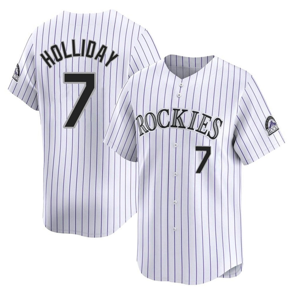Colorado Rockies #7 Matt Holliday Player White Fedasgoge Limited Home Stitched Jerseys